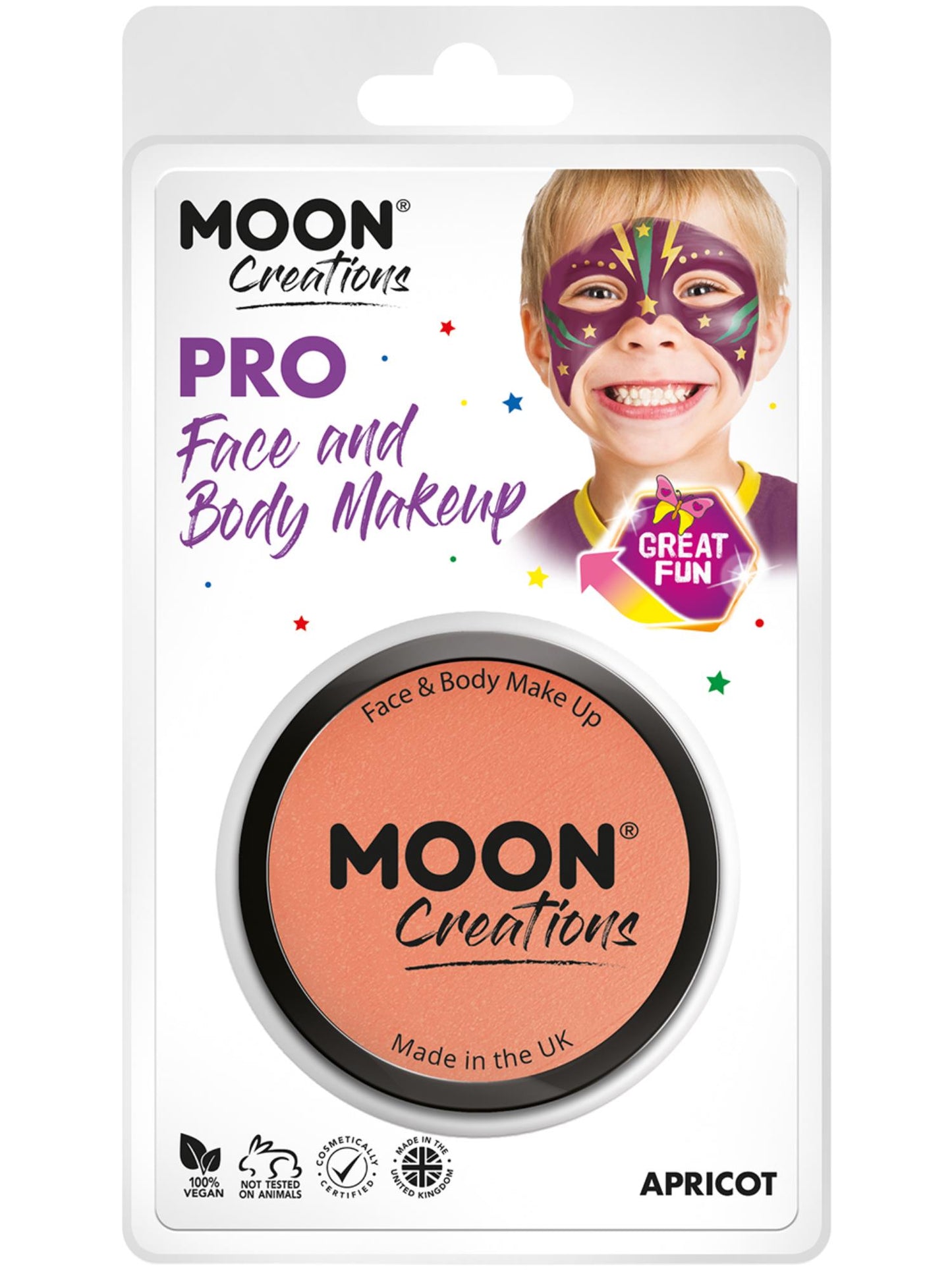 Smiffys Moon Creations Pro Face Paint Cake Pot Apricot 36 g