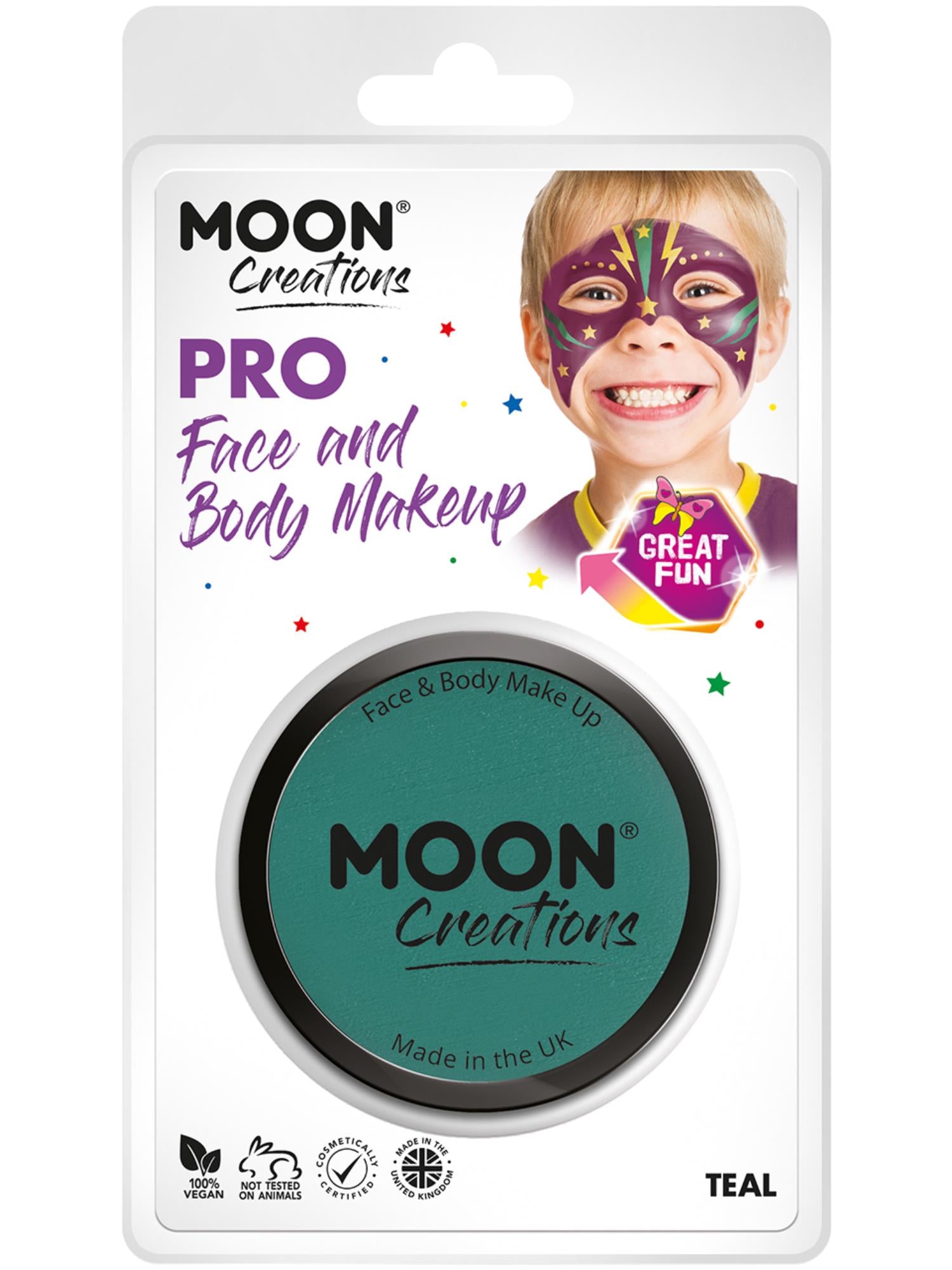 Smiffys Moon Creations Pro Face Paint Cake Pot Teal 36 g Aqua-Schminke