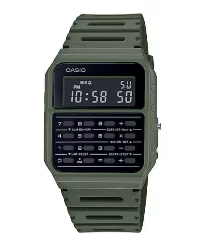 CASIO COLLECTION & VINTAGE Casio Vintage Calculator Edgy Collection Green digitale Armbanduhr CA-53-WF-3BDF – Produktansicht