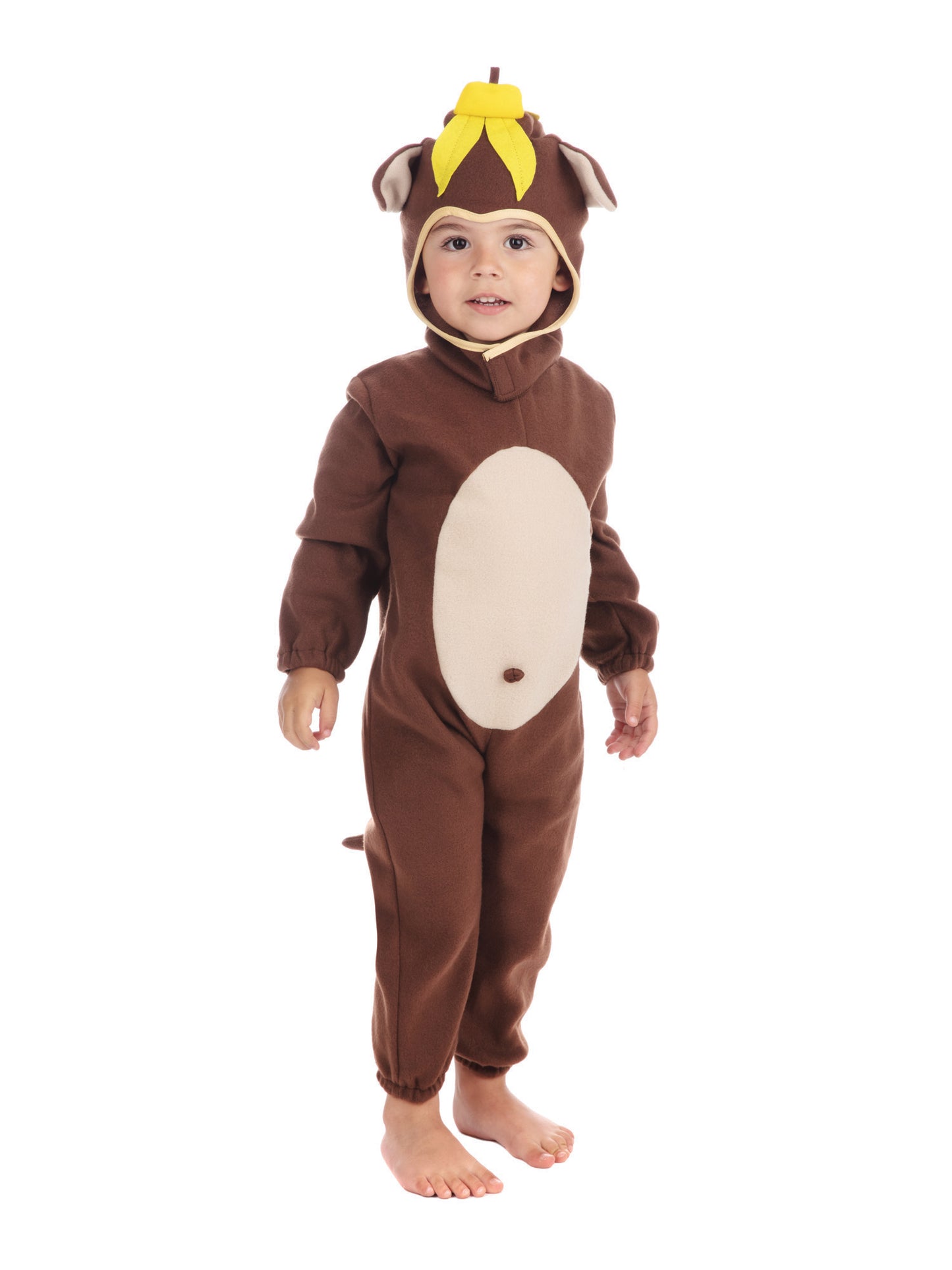 Rubies Monkey Kinderkostüm mit Overall, Schwanz und Kapuze – Produktansicht