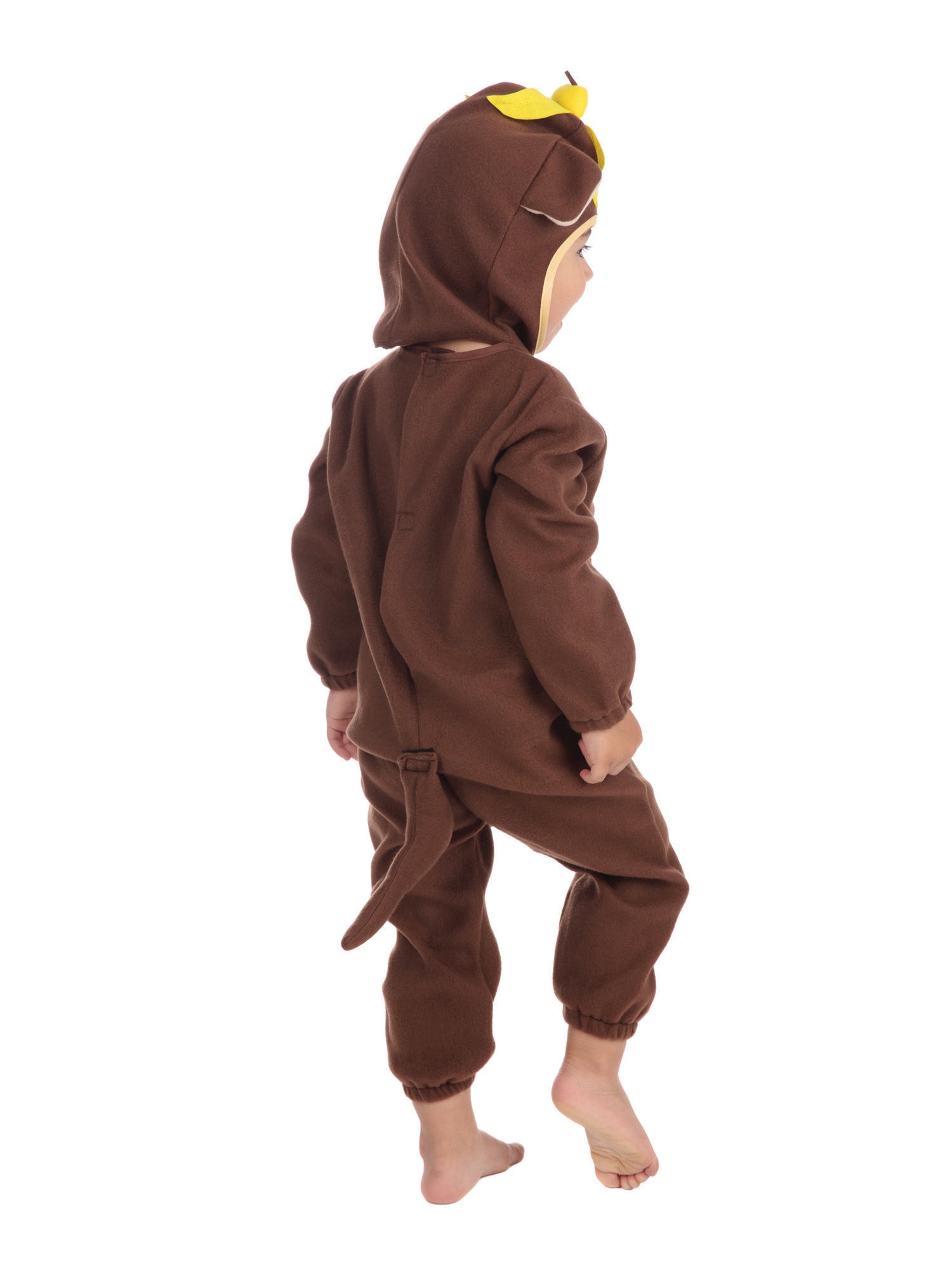 Rubies Monkey Kinderkostüm mit Overall, Schwanz und Kapuze – Detailansicht