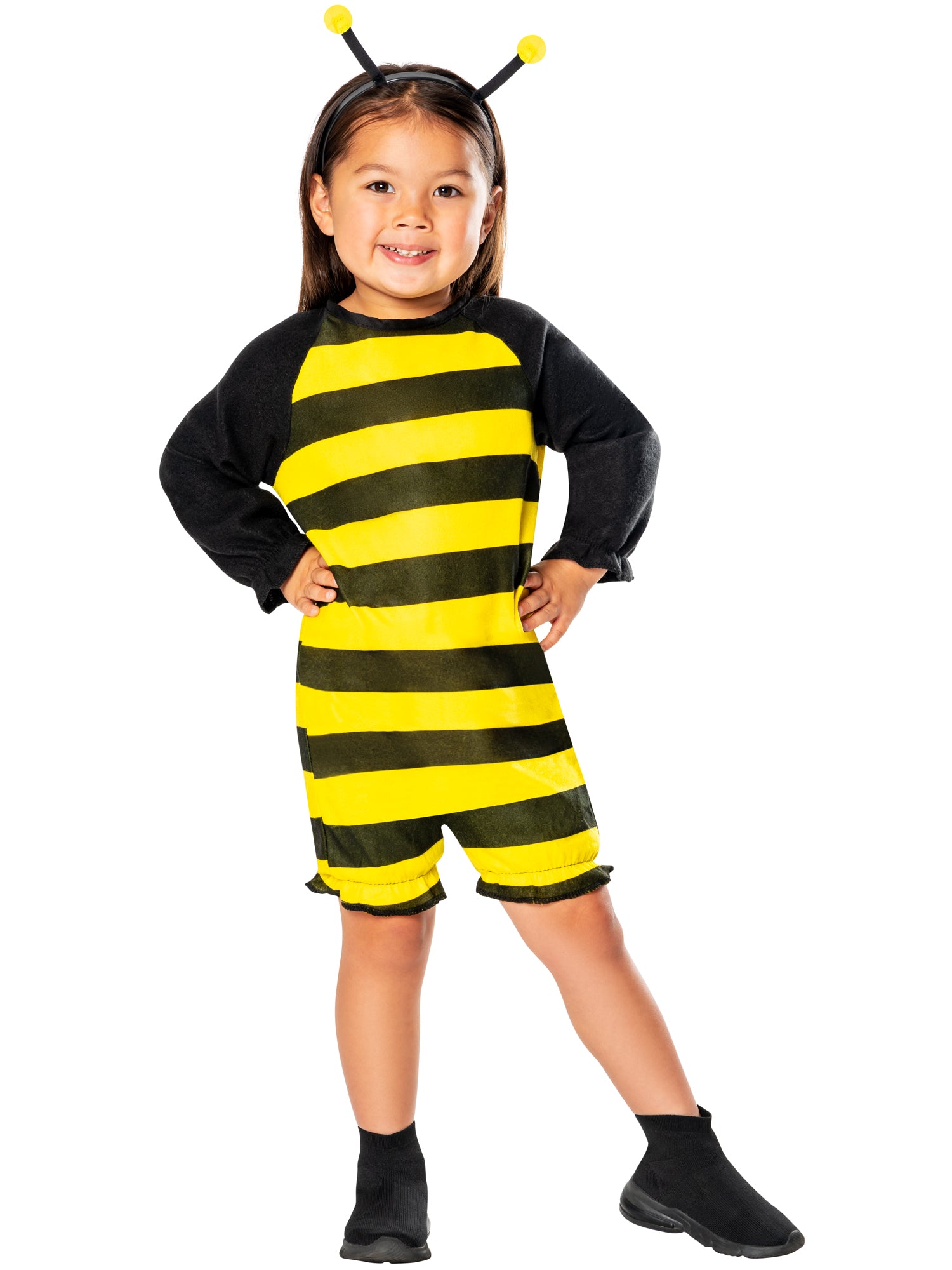 Rubies Bumble Bee Kinderkostüm für Mädchen mit Overall, Flügeln und Haarreif – Produktansicht