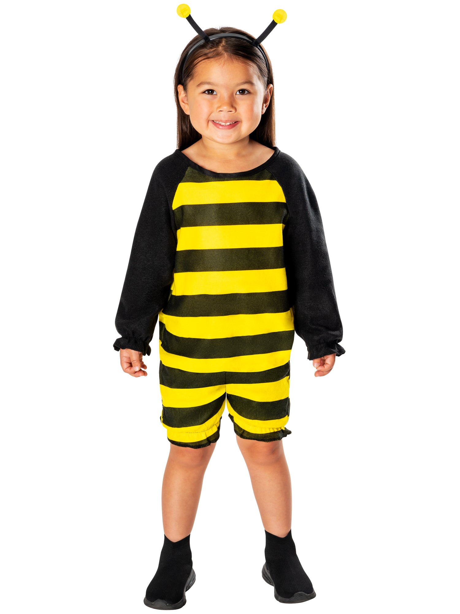 Rubies Bumble Bee Kinderkostüm für Mädchen mit Overall, Flügeln und Haarreif – Rückansicht