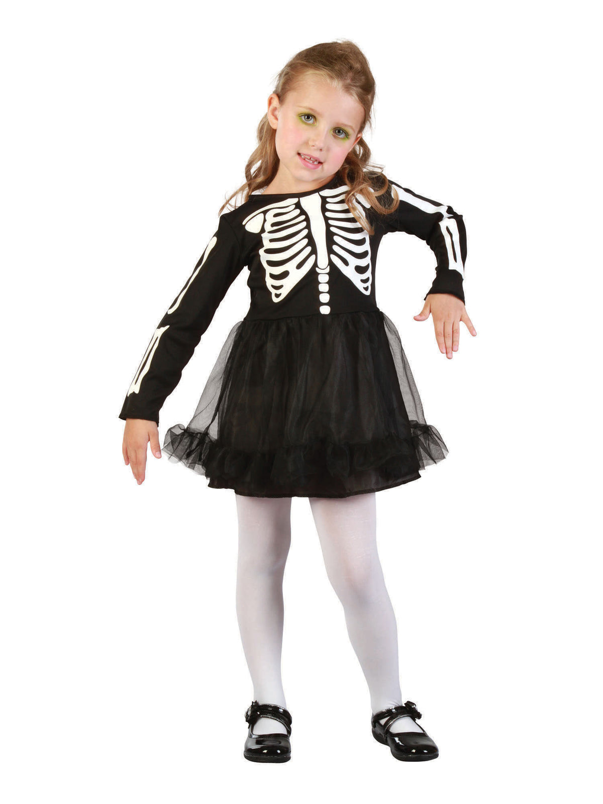 Rubies Skeleton-Mädchen-Kinderkostüm für Halloween