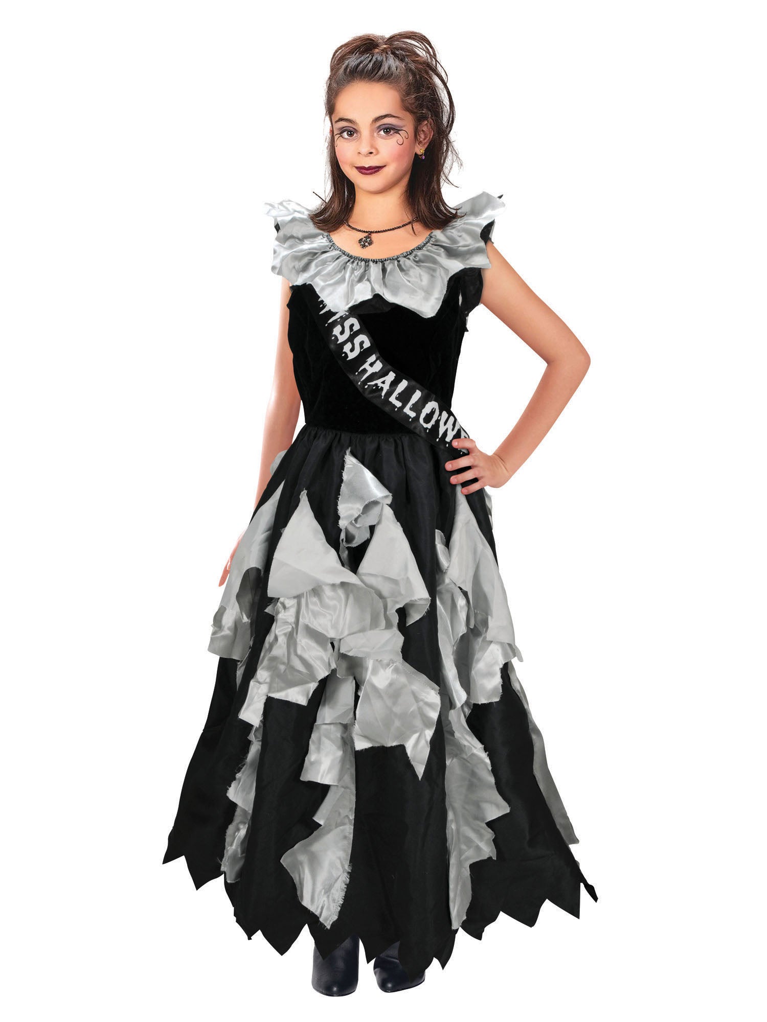Rubies Zombie Prom Queen Kinderkostüm für Mädchen mit Kleid und Schärpe