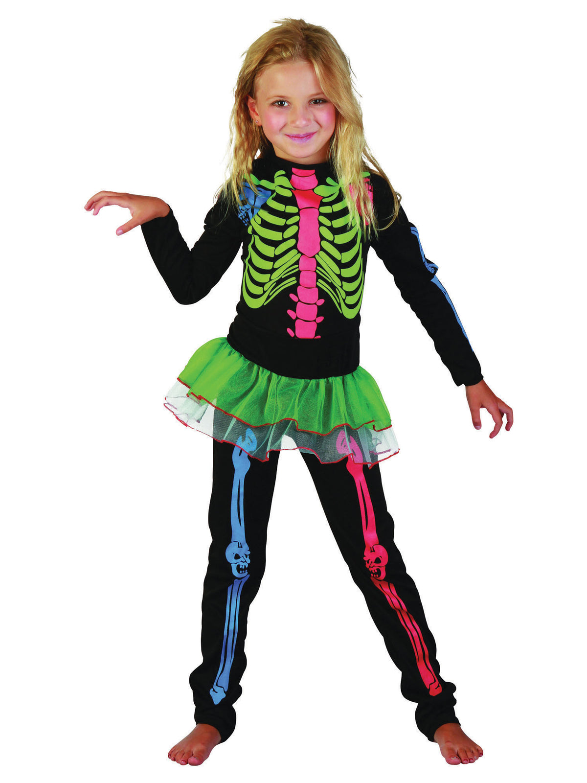Rubies Skeleton Girl Multicoloured Kinderkostüm für Mädchen