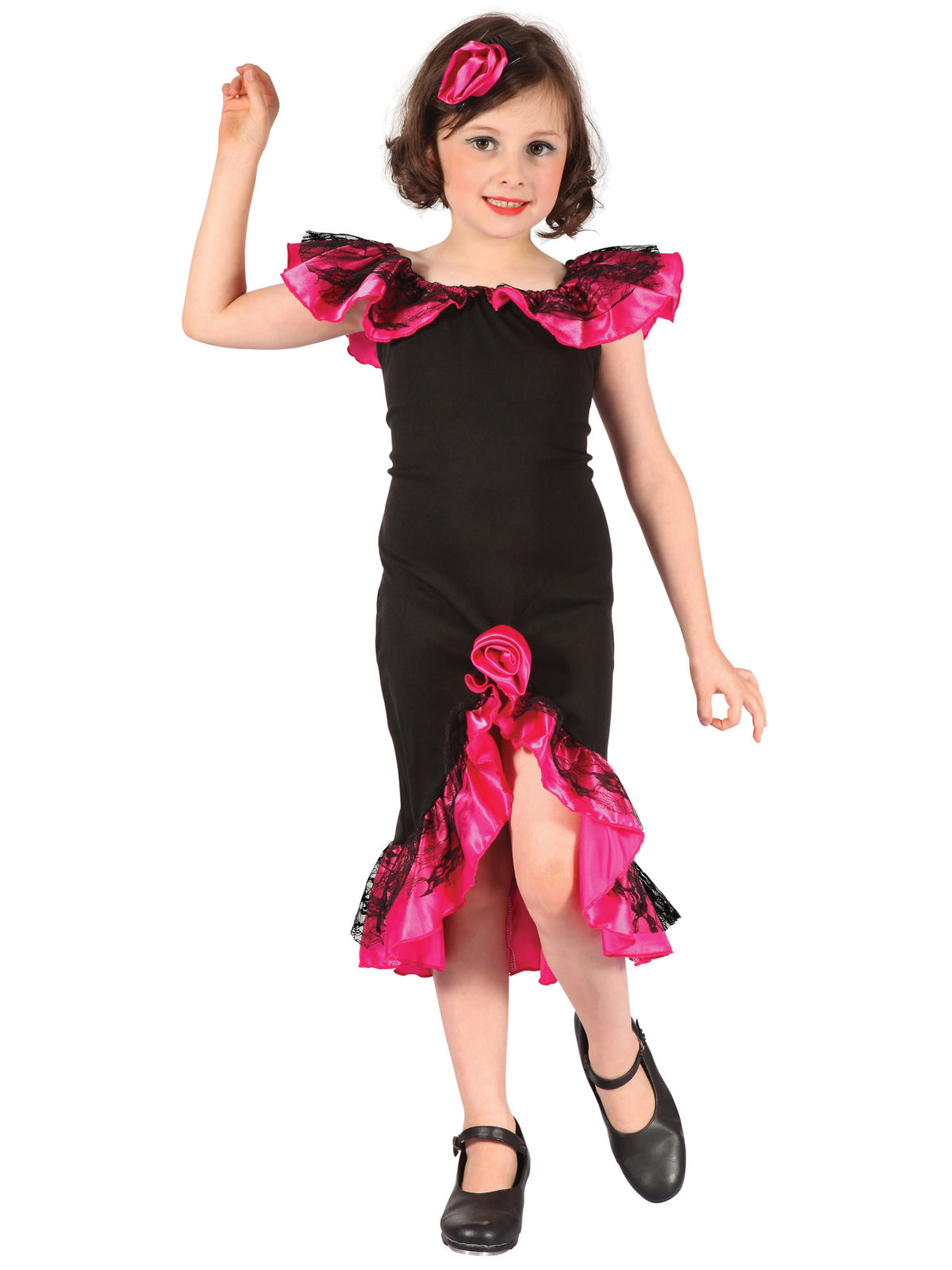 Rubies Rumba Girl Black/Pink (L) Kinderkostüm für Mädchen