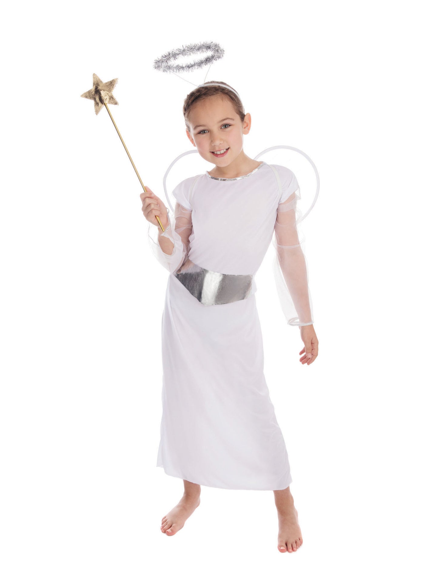 Rubies Angel Kinderkostüm für Mädchen mit Kleid, Halo und Flügeln – Produktansicht