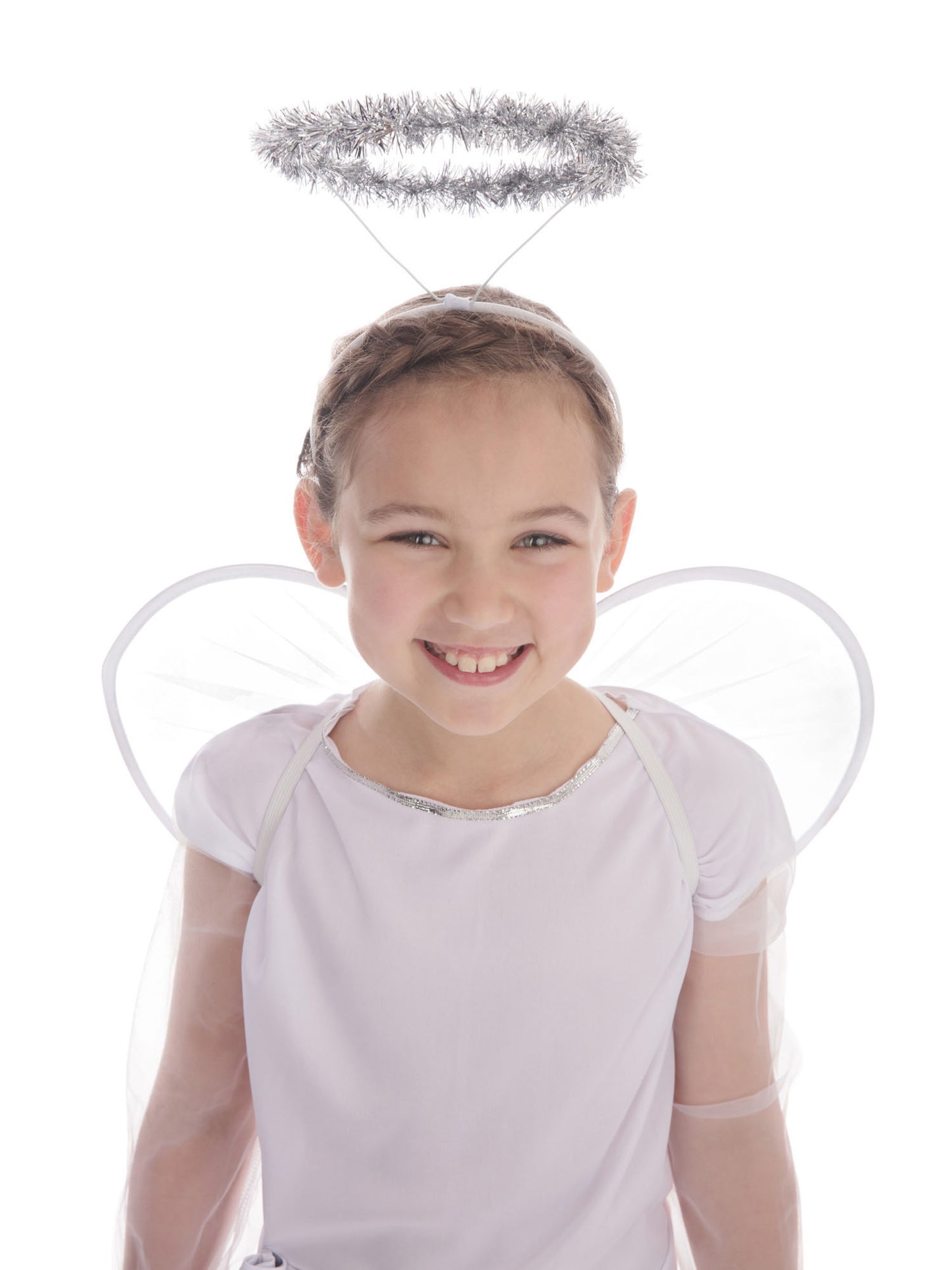 Rubies Angel Kinderkostüm für Mädchen mit Kleid, Halo und Flügeln – Detailansicht
