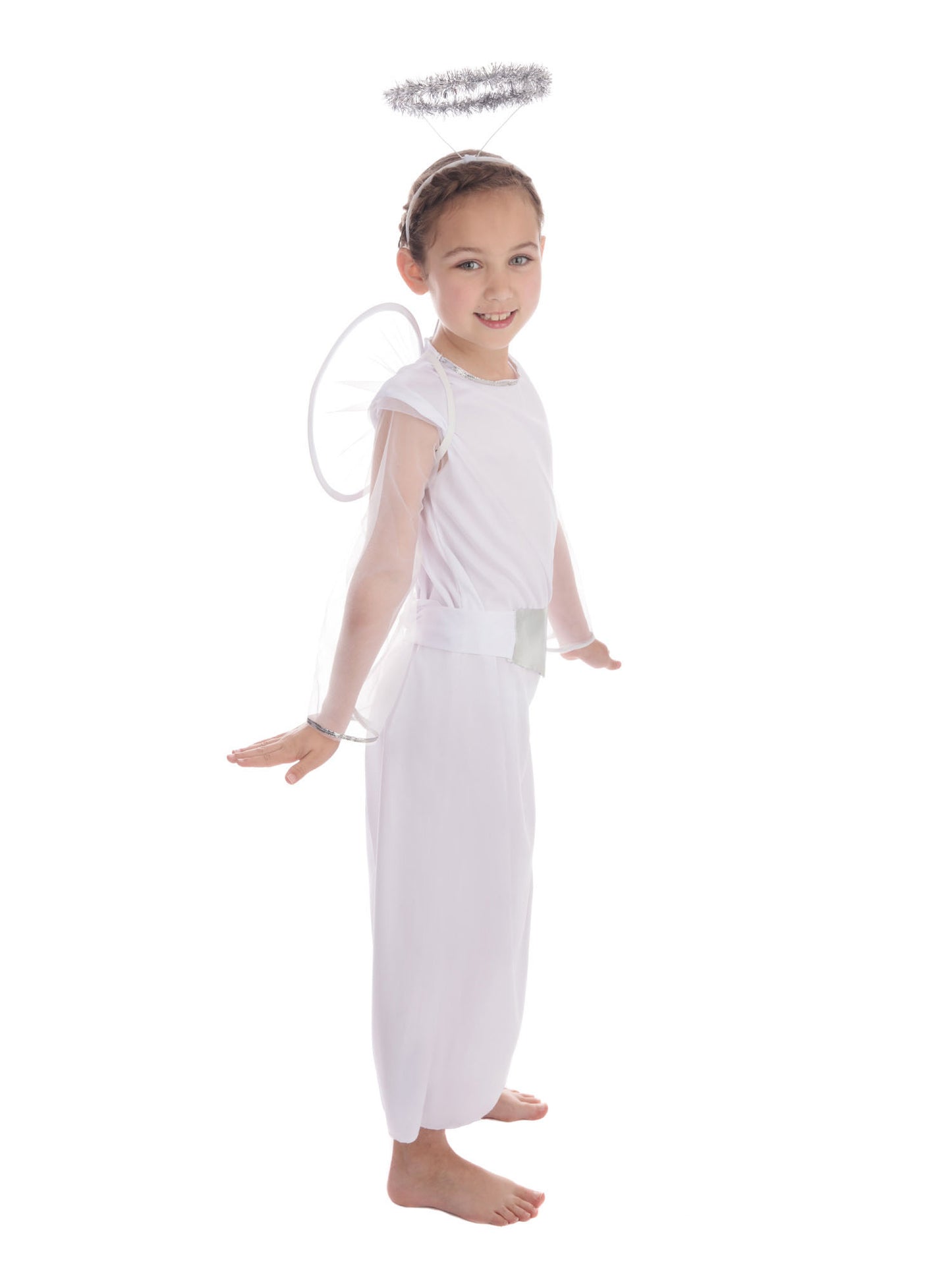 Rubies Angel Kinderkostüm für Mädchen mit Kleid, Halo und Flügeln – Rückansicht
