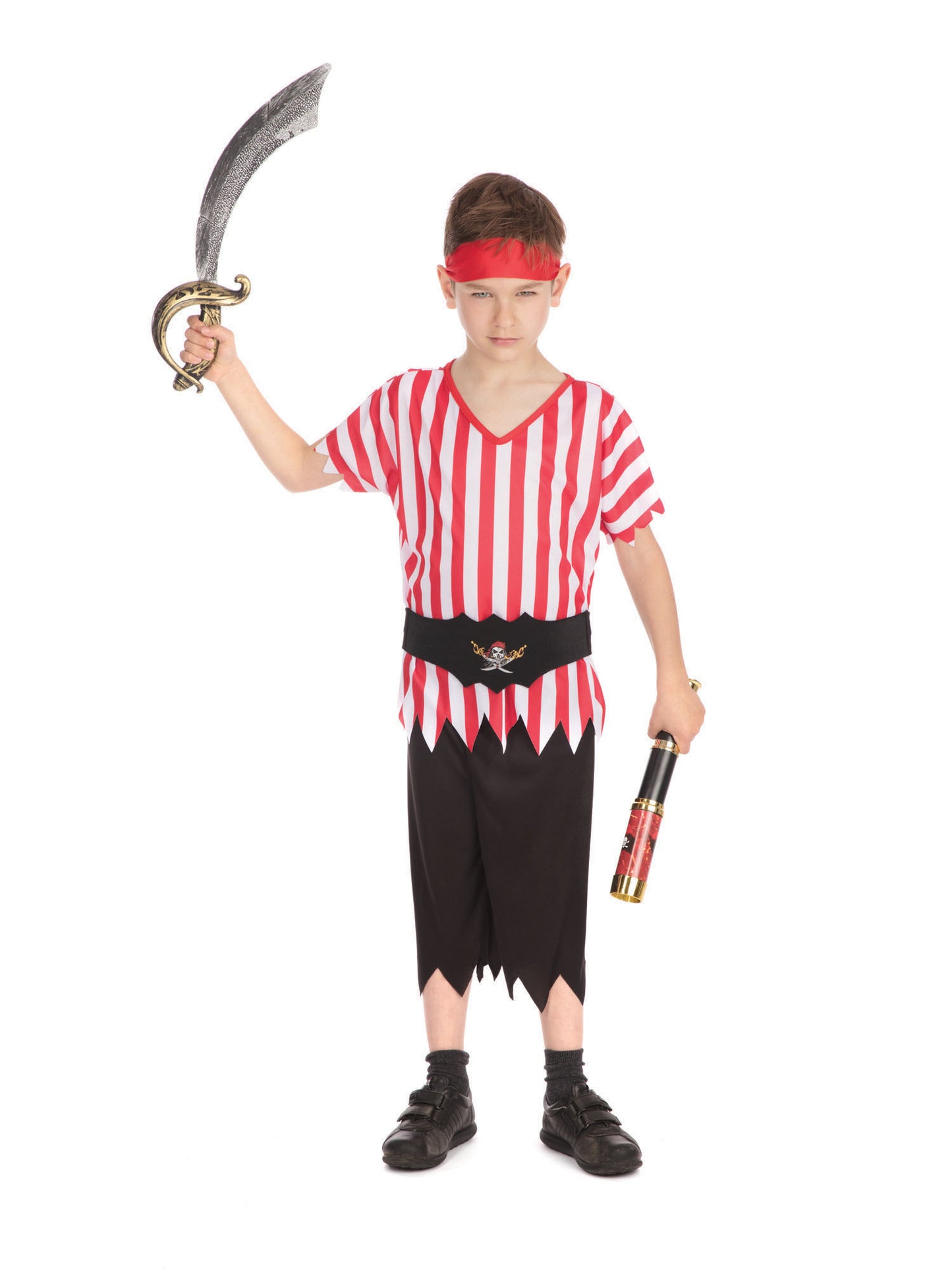 Rubies Pirate Boy Kinderkostüm für Jungen mit Hemd Hose Headband und Gürtel – Produktansicht
