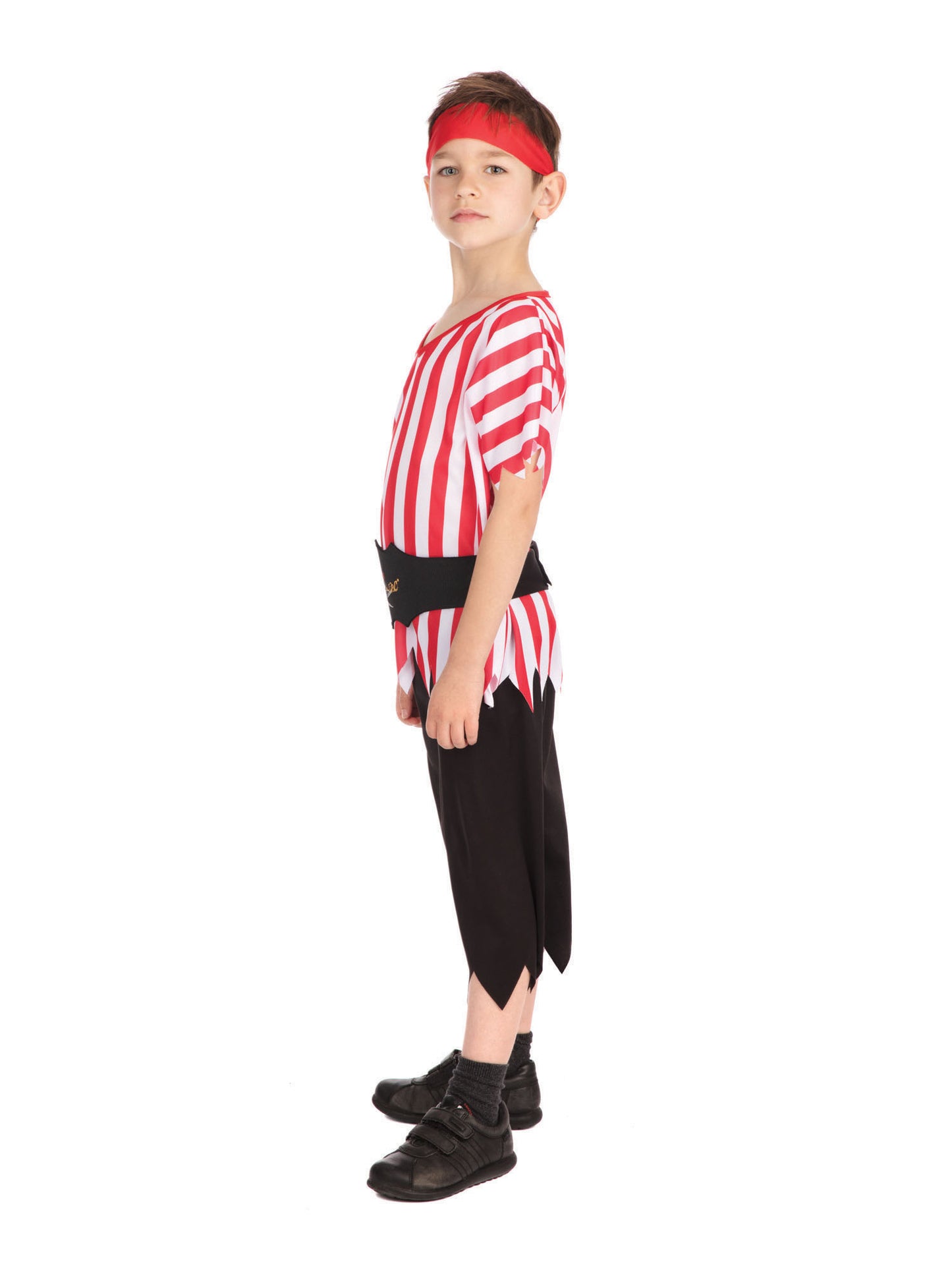 Rubies Pirate Boy Kinderkostüm für Jungen mit Hemd, Hose, Headband und Gürtel – Seitenansicht