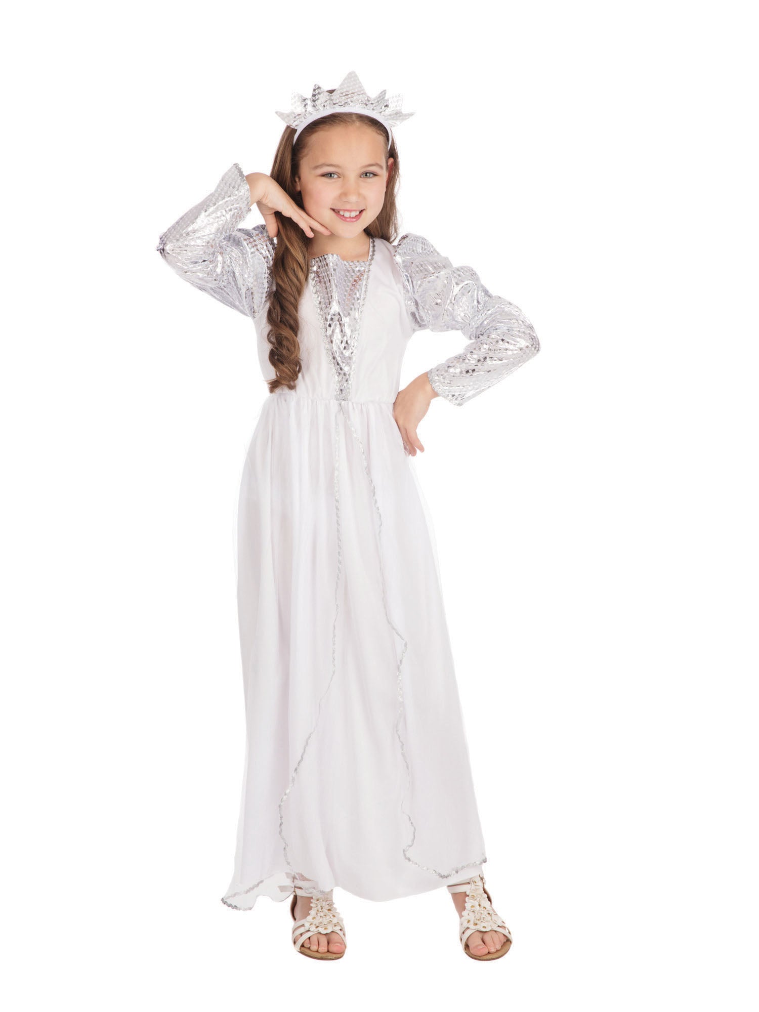 Rubies Princess Kinderkostüm für Mädchen mit Kleid und Headpiece – Seitenansicht
