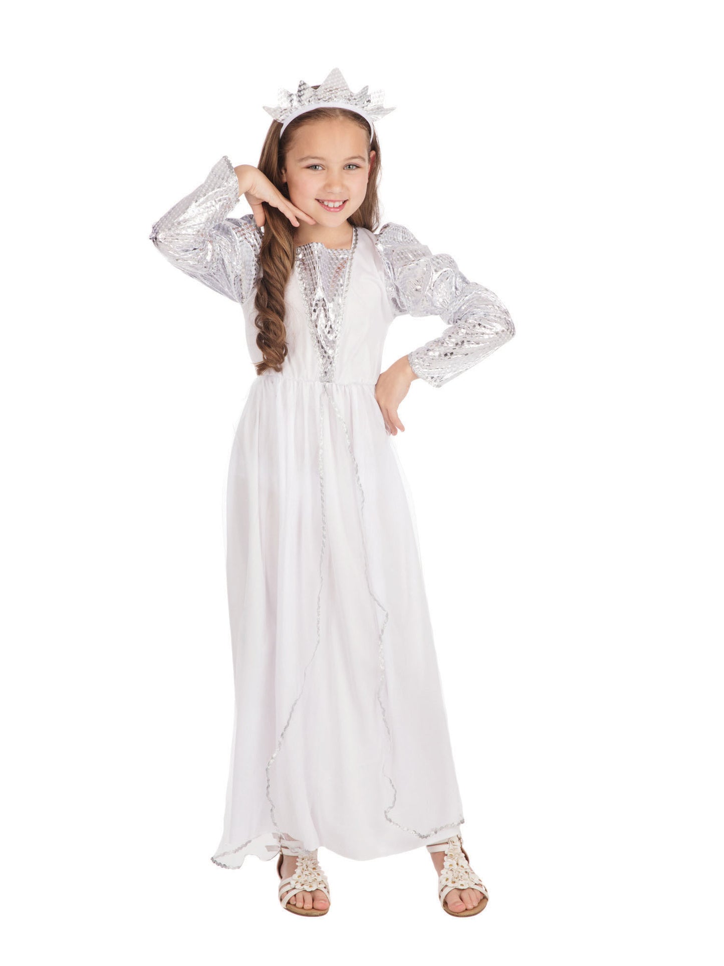 Rubies Princess Kinderkostüm für Mädchen mit Kleid und Headpiece – Seitenansicht