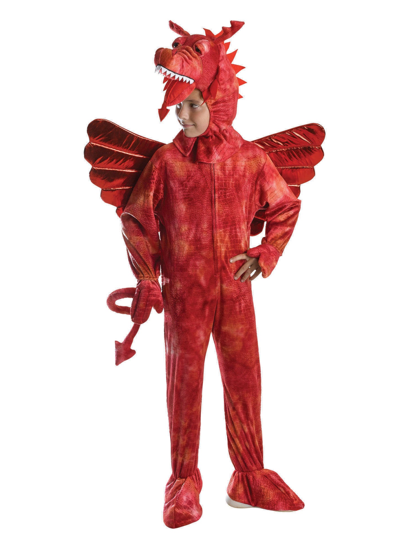 Rubies Red Dragon Kinderkostüm für Jungen mit Drachenmotiv