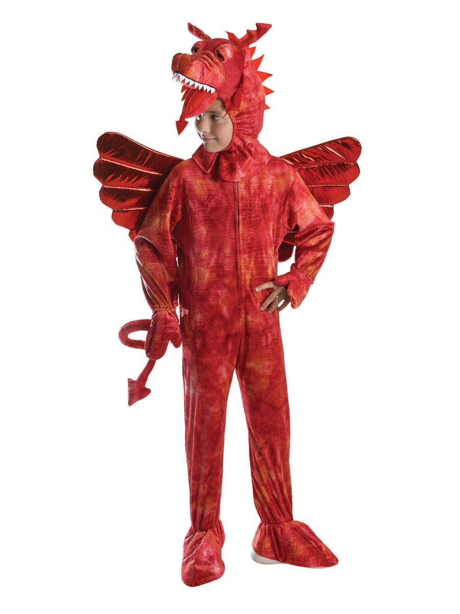 Rubies Red Dragon Kinderkostüm für Jungen mit Drachenmotiv