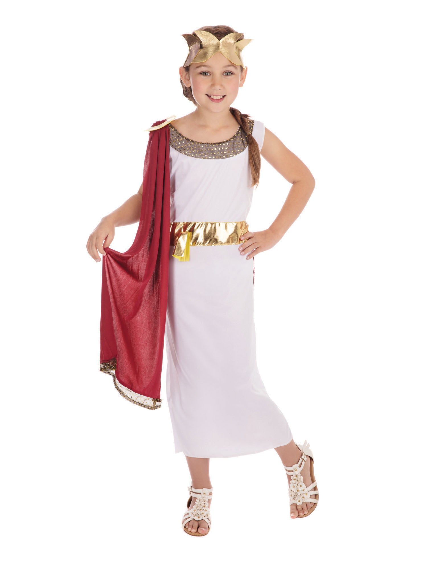 Rubies Goddess Kinderkostüm für Mädchen mit Kleid, Drape und Kopfschmuck