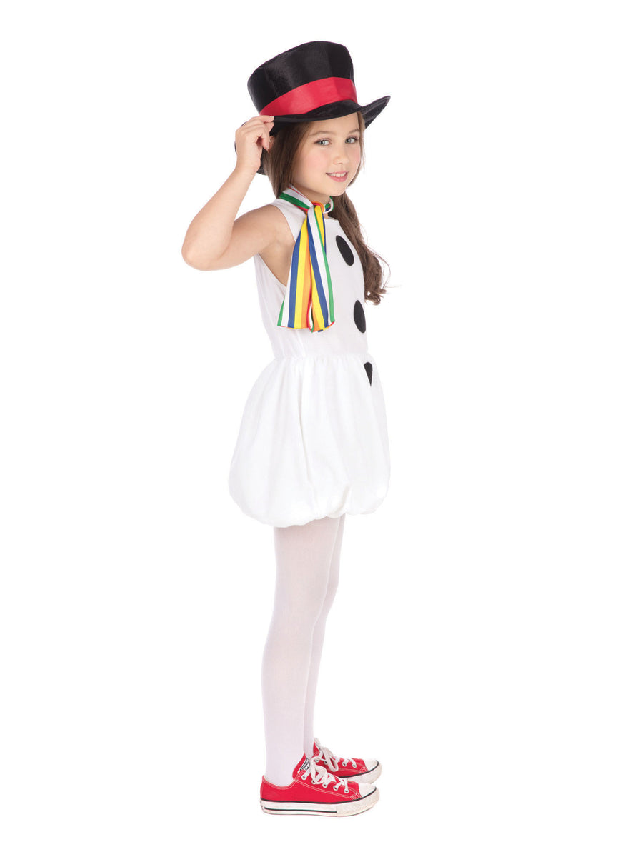 Rubies Snow Girl Kinderkostüm für Mädchen mit Kleid, Hut und Schal – Detailansicht