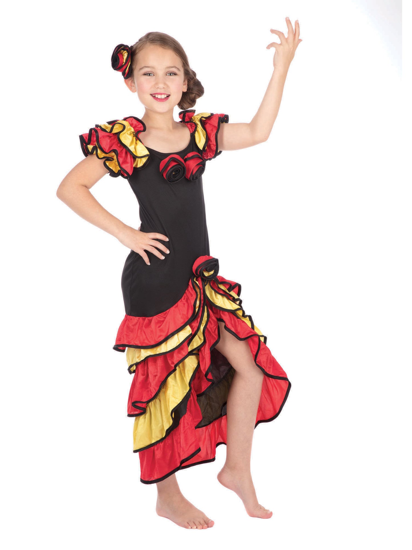 Rubies Rumba Girl Kinderkostüm für Mädchen mit Kleid und Headpiece – Produktansicht