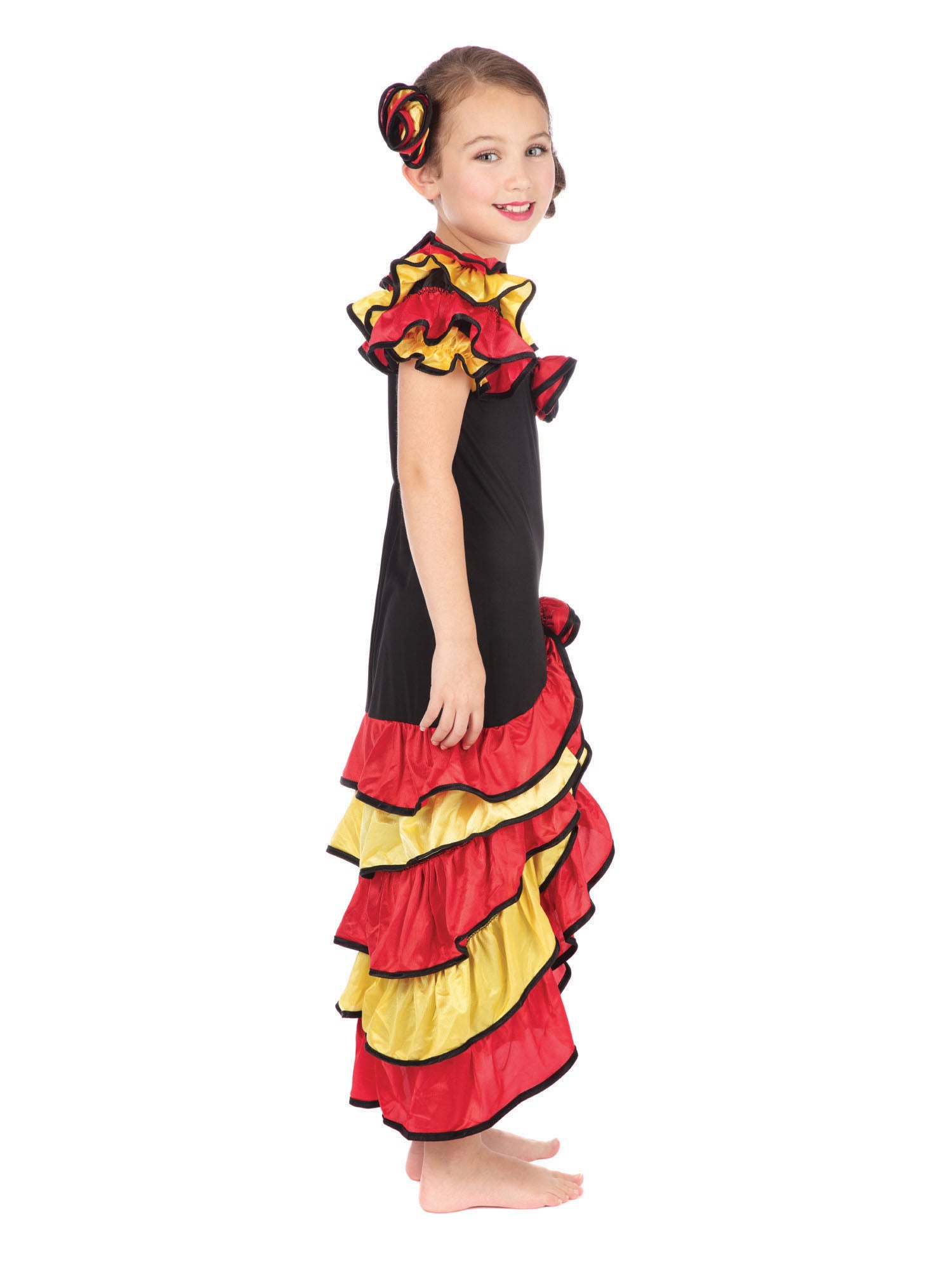 Rubies Rumba Girl Kinderkostüm für Mädchen mit Kleid und Headpiece – Detailansicht