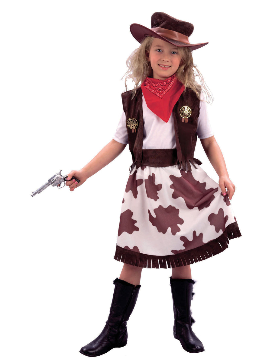 Rubies Cowgirl / Cowprint Skirt (S) Kinderkostüm für Mädchen