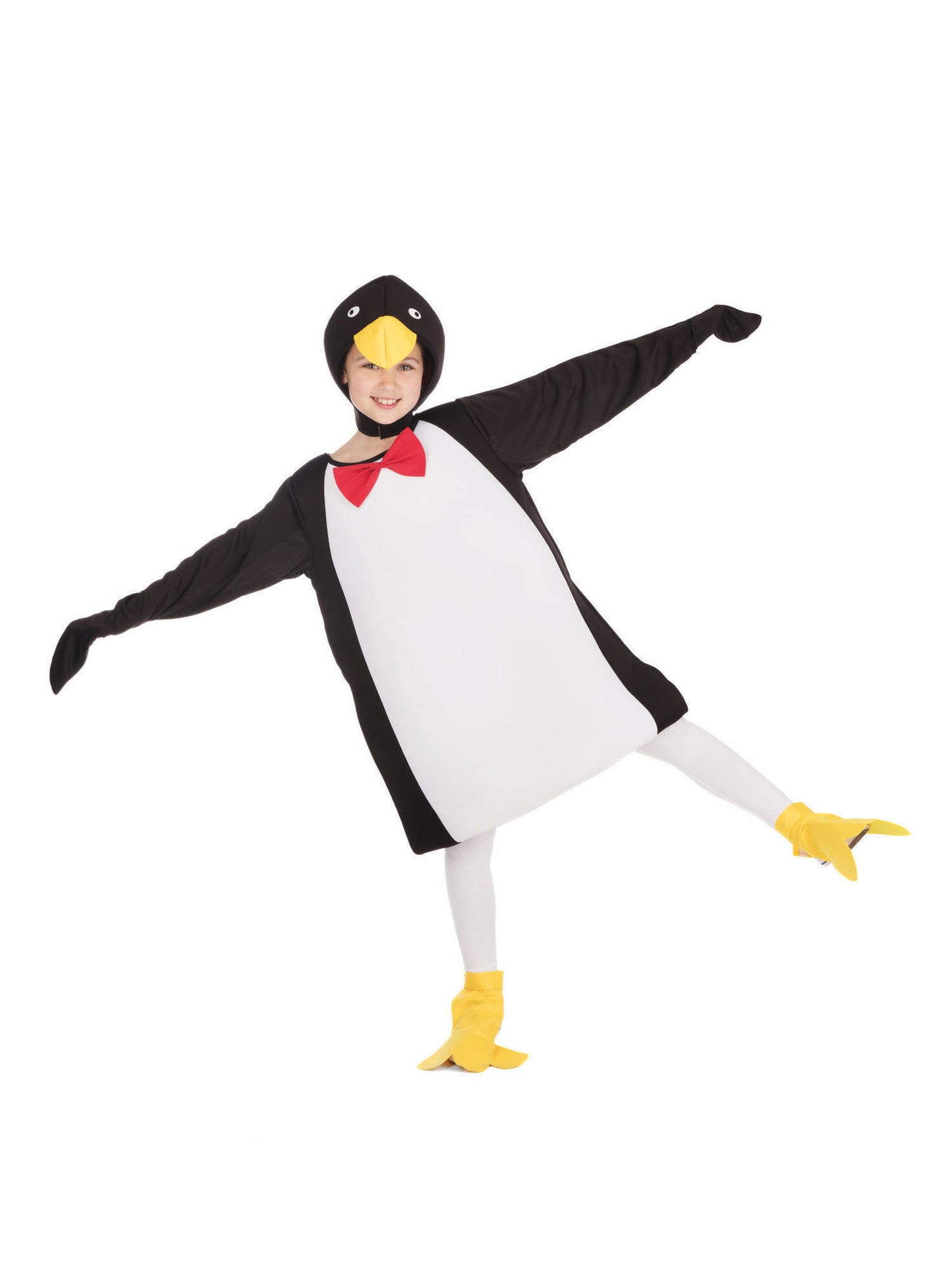 Rubies Pinguin Kinderkostüm mit Overall und Kopf- und Fussüberzügen – Detailansicht