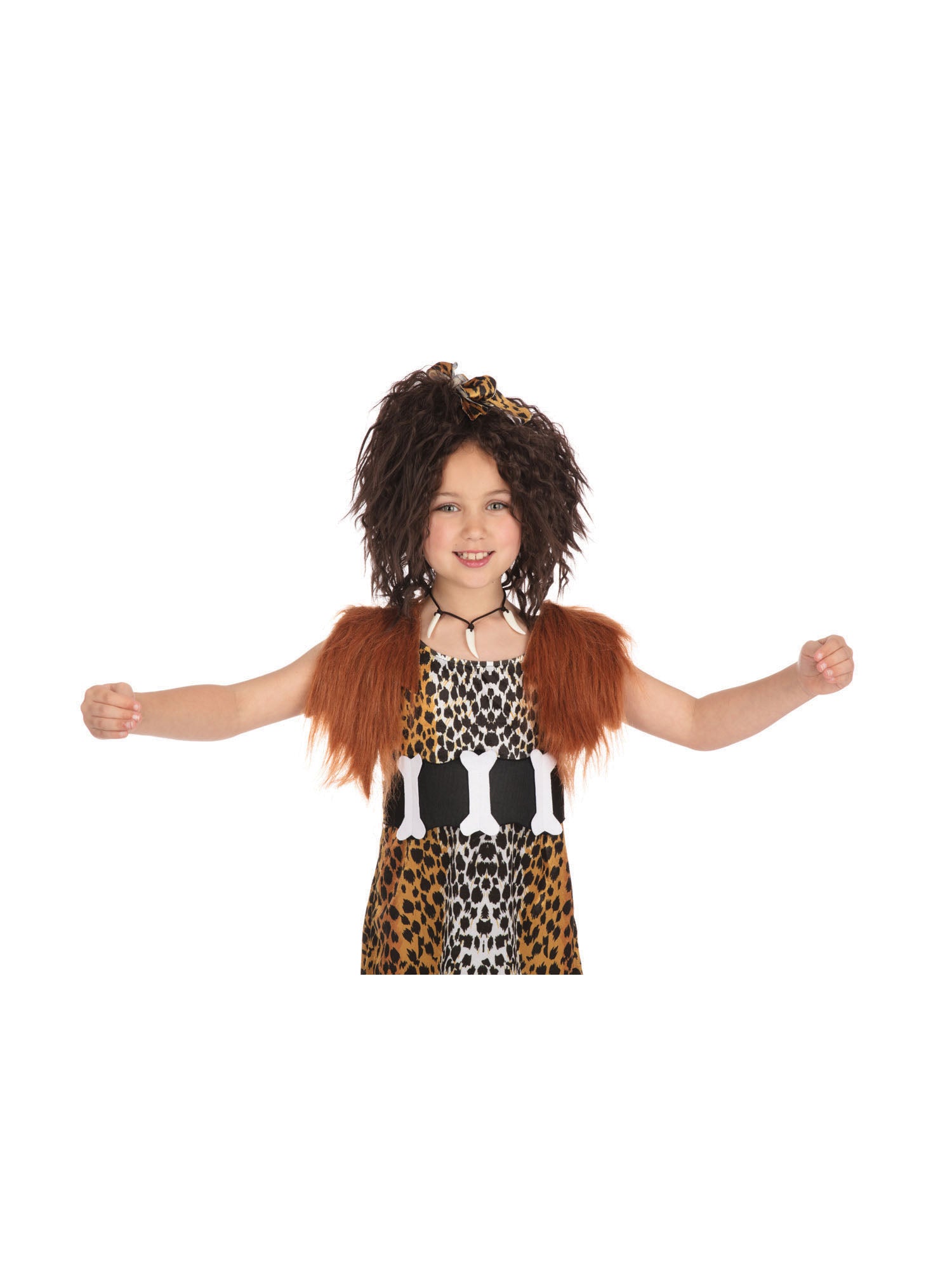 Rubies Cave Girl Kinderkostüm mit Perücke für Mädchen – Produktansicht