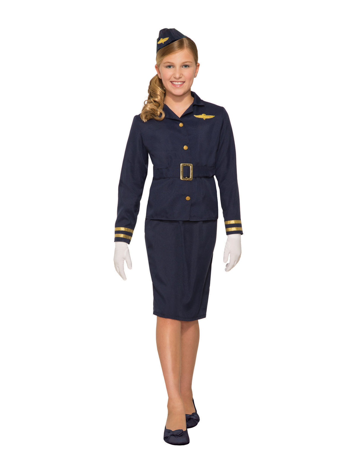 Rubies Stewardess (S) Kinderkostüm für Mädchen