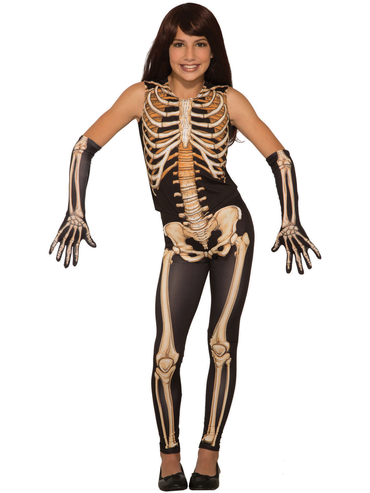 Pretty Bones Skeleton Kinderkostüm für Mädchen von Rubies – Produktansicht