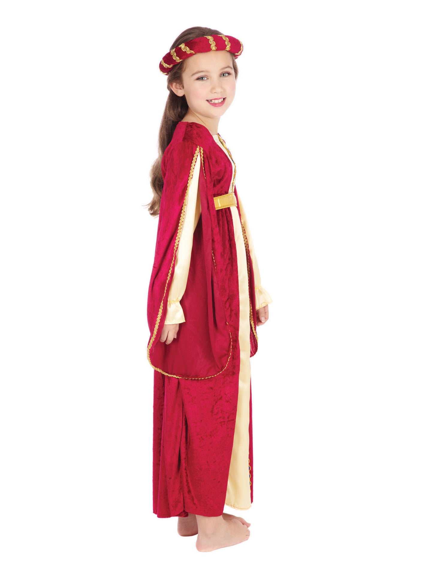 Rubies Regal Princess Kinderkostüm für Mädchen mit Kleid, Headpiece und Gürtel – Detailansicht