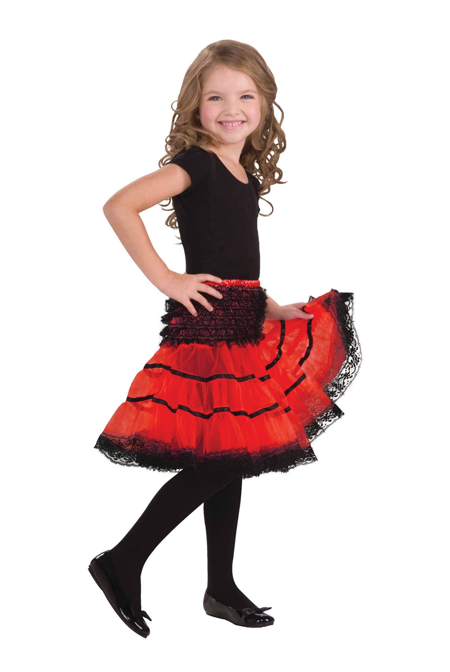 Rubies Crinoline Slip/Peticoat Childs Red & Black Kinderkostüm für Mädchen