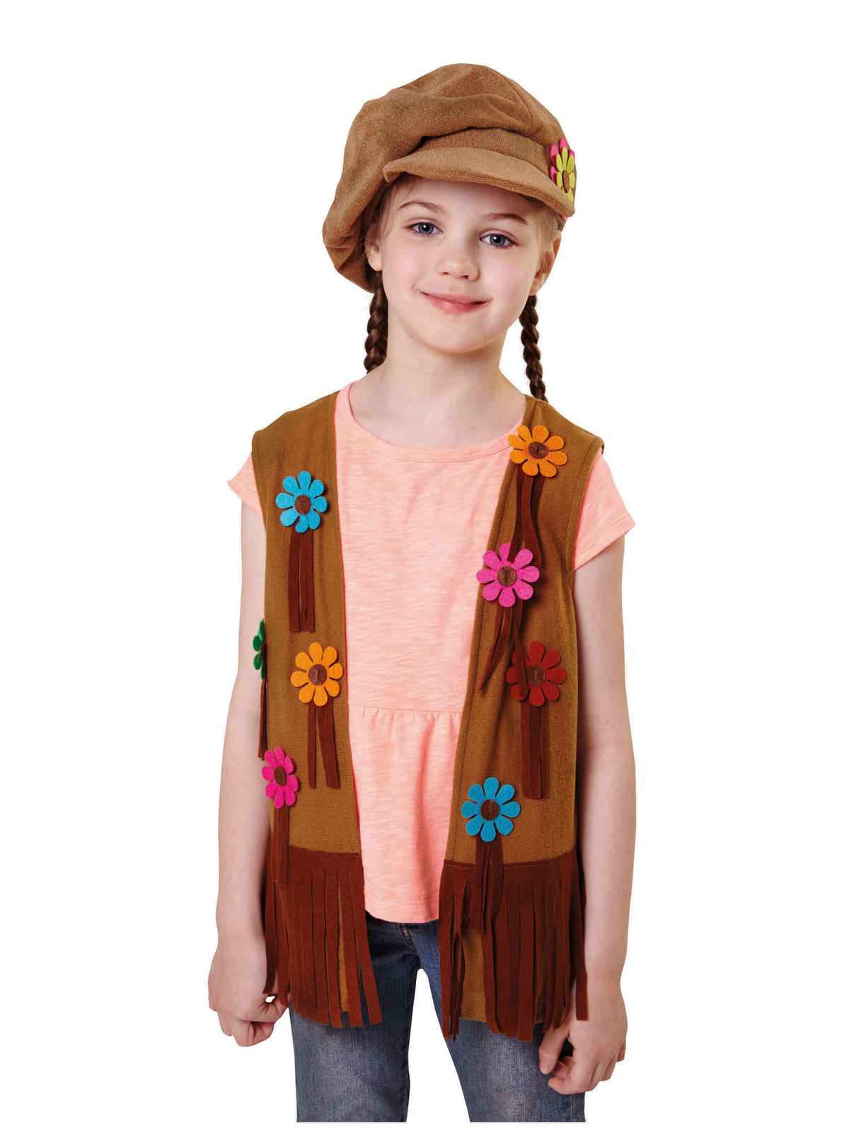 Rubies Hippy Girl Waistcoat (S) Kinderkostüm für Mädchen