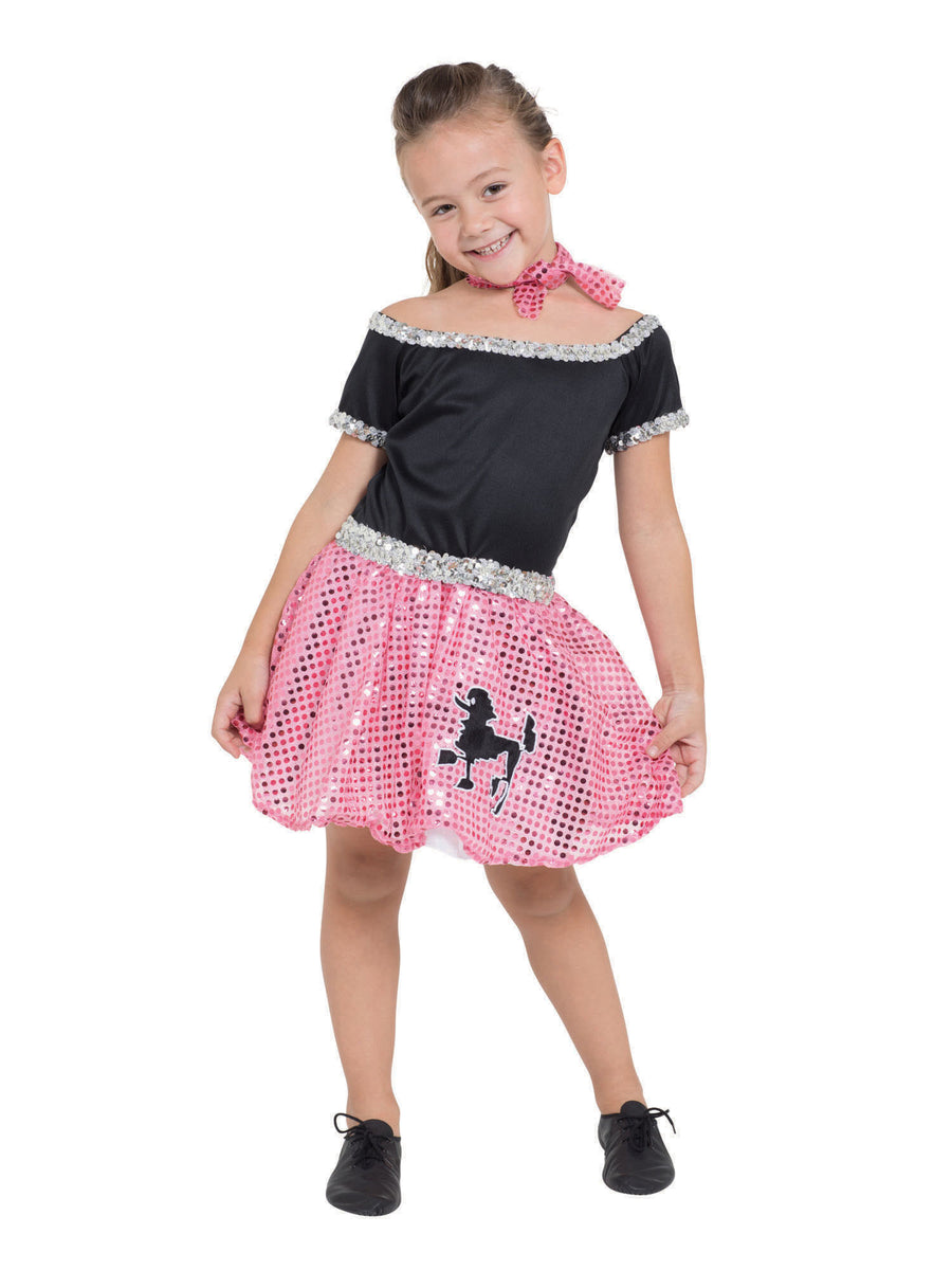 Rubies Rock ‘n’ Roll Sequin Dress Pink Kinderkostüm für Mädchen
