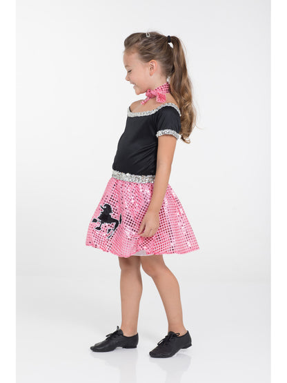 Rubies Rock ‘n’ Roll Sequin Dress Pink Kinderkostüm für Mädchen