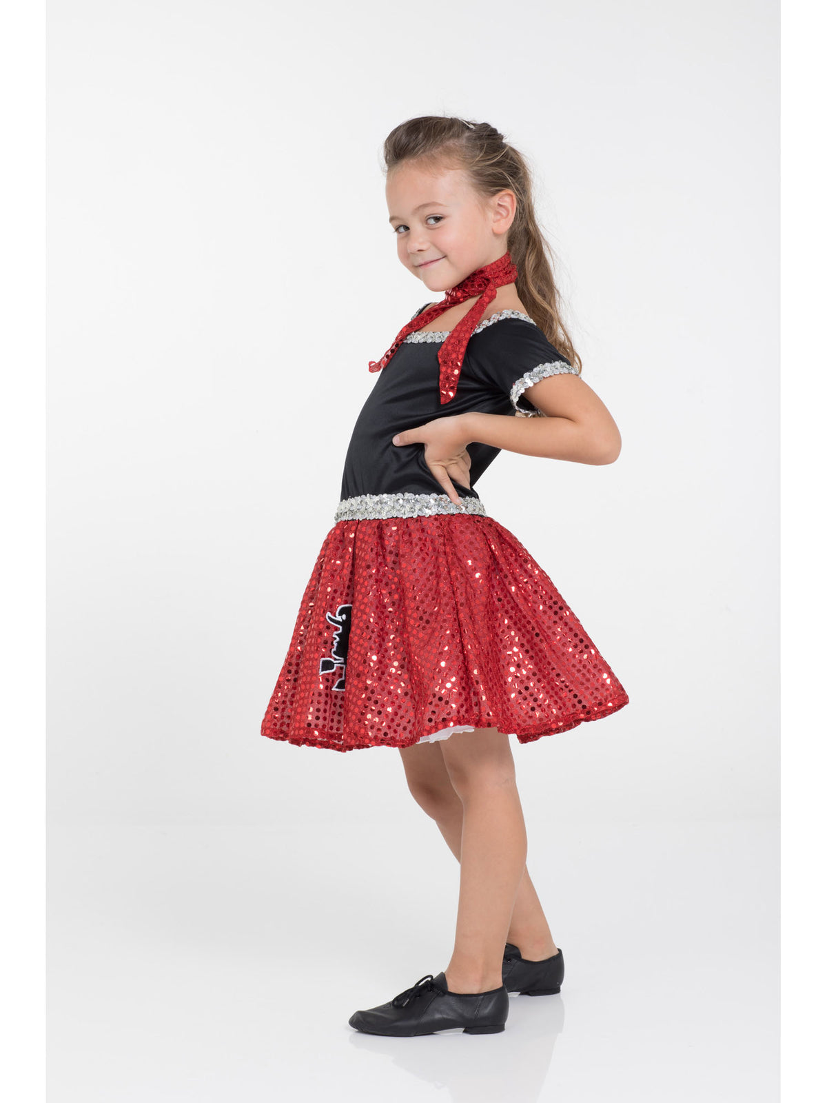 Rubies Rock 'N' Roll Sequin Dress Kinderkostüm für Mädchen – Detailansicht