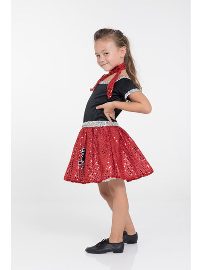 Rubies Rock 'N' Roll Sequin Dress Kinderkostüm für Mädchen – Detailansicht