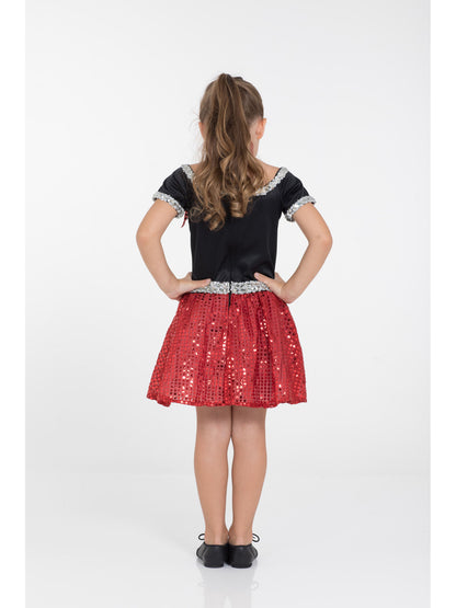 Rubies Rock 'N' Roll Sequin Dress Kinderkostüm für Mädchen – Seitenansicht