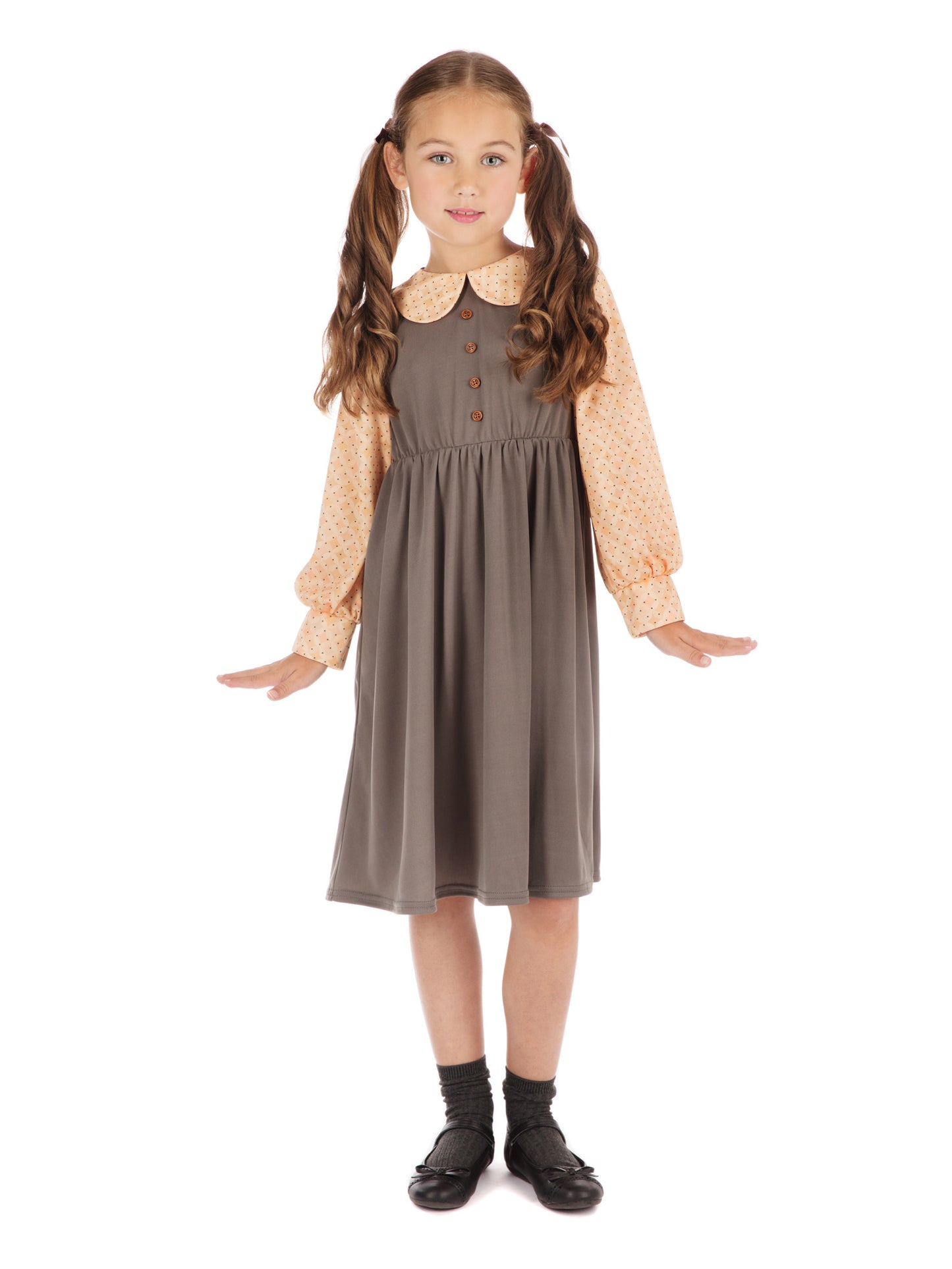 Rubies Victorian Schoolgirl Kinderkostüm für Mädchen Kleid – Seitenansicht