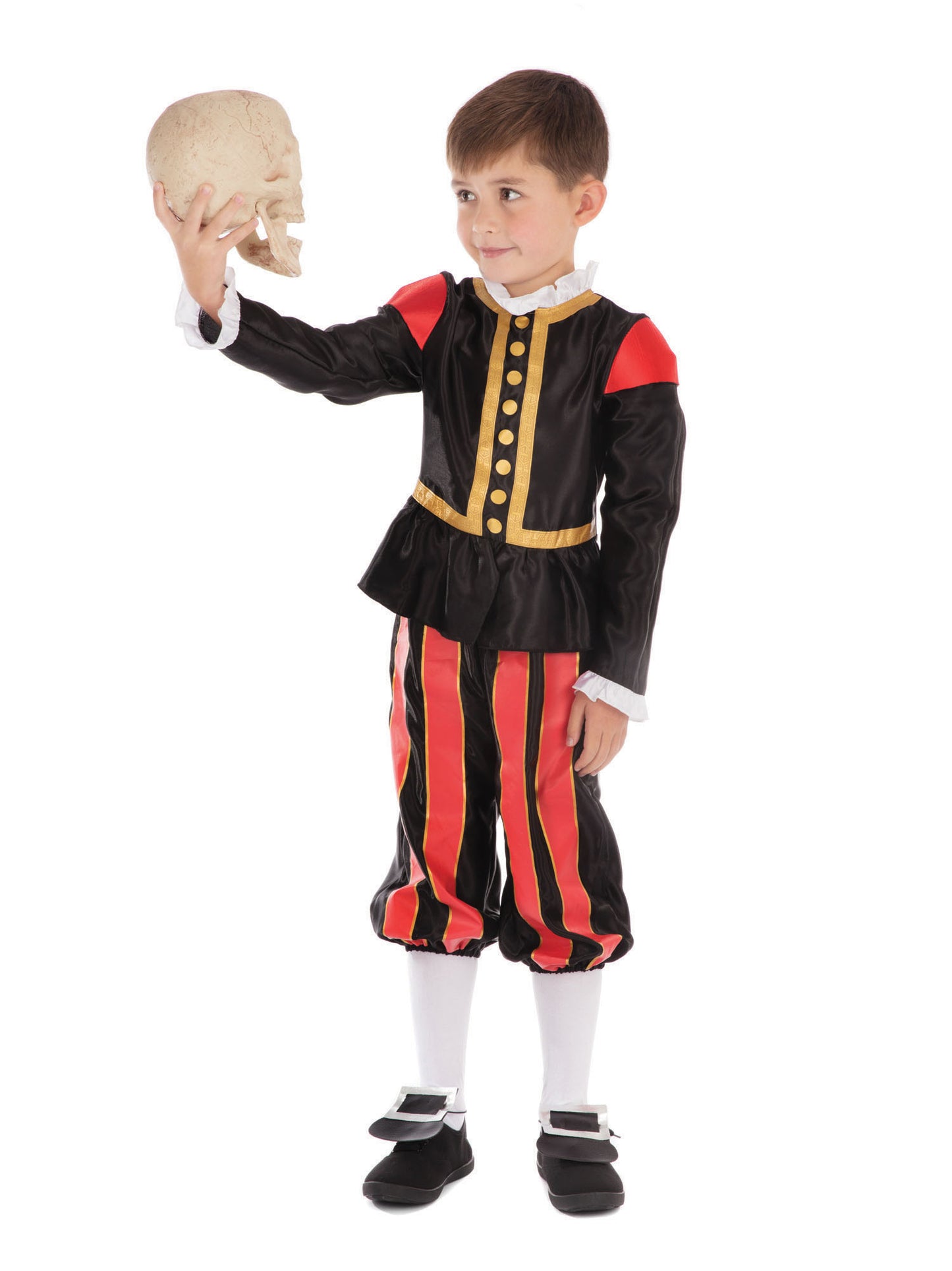 Rubies William-Shakespeare-Kinderkostüm für Jungen mit Top und Hose – Seitenansicht