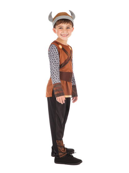 Rubies Viking Boy Kinderkostüm Grösse M mit Top Hose Hut und Gürtel – Detailansicht