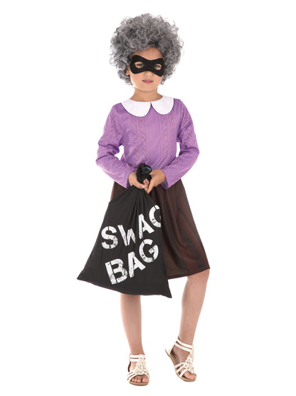 Rubies Burglar Granny (M) Kinderkostüm für Mädchen
