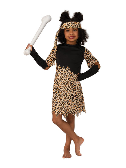 Rubies Cave Girl Kinderkostüm für Mädchen in Grösse S – Produktansicht