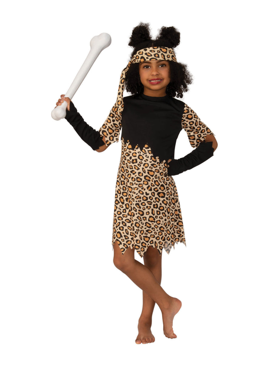 Rubies Cave Girl Kinderkostüm für Mädchen in Grösse S – Produktansicht