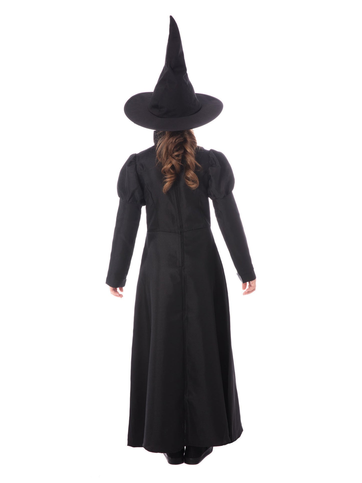 Rubies Wickedest Witch Kinderkostüm für Mädchen mit Kleid Unterrock und Hut – Seitenansicht