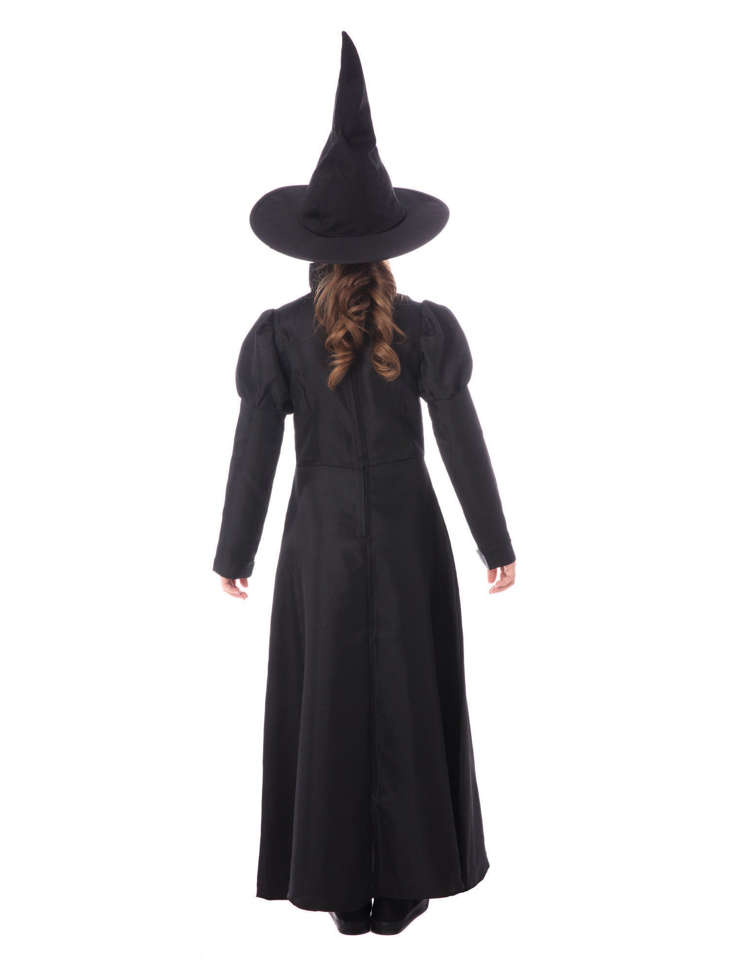 Rubies Wickedest Witch Kinderkostüm für Mädchen mit Kleid Unterrock und Hut – Seitenansicht
