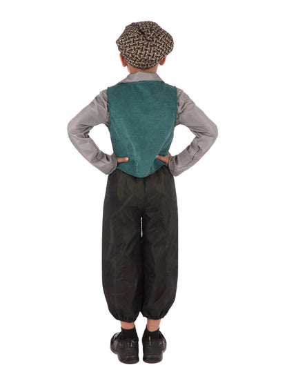 Rubies Victorian Street Boy Kinderkostüm mit Hemd Waistcoat Hose und Hut – Detailansicht