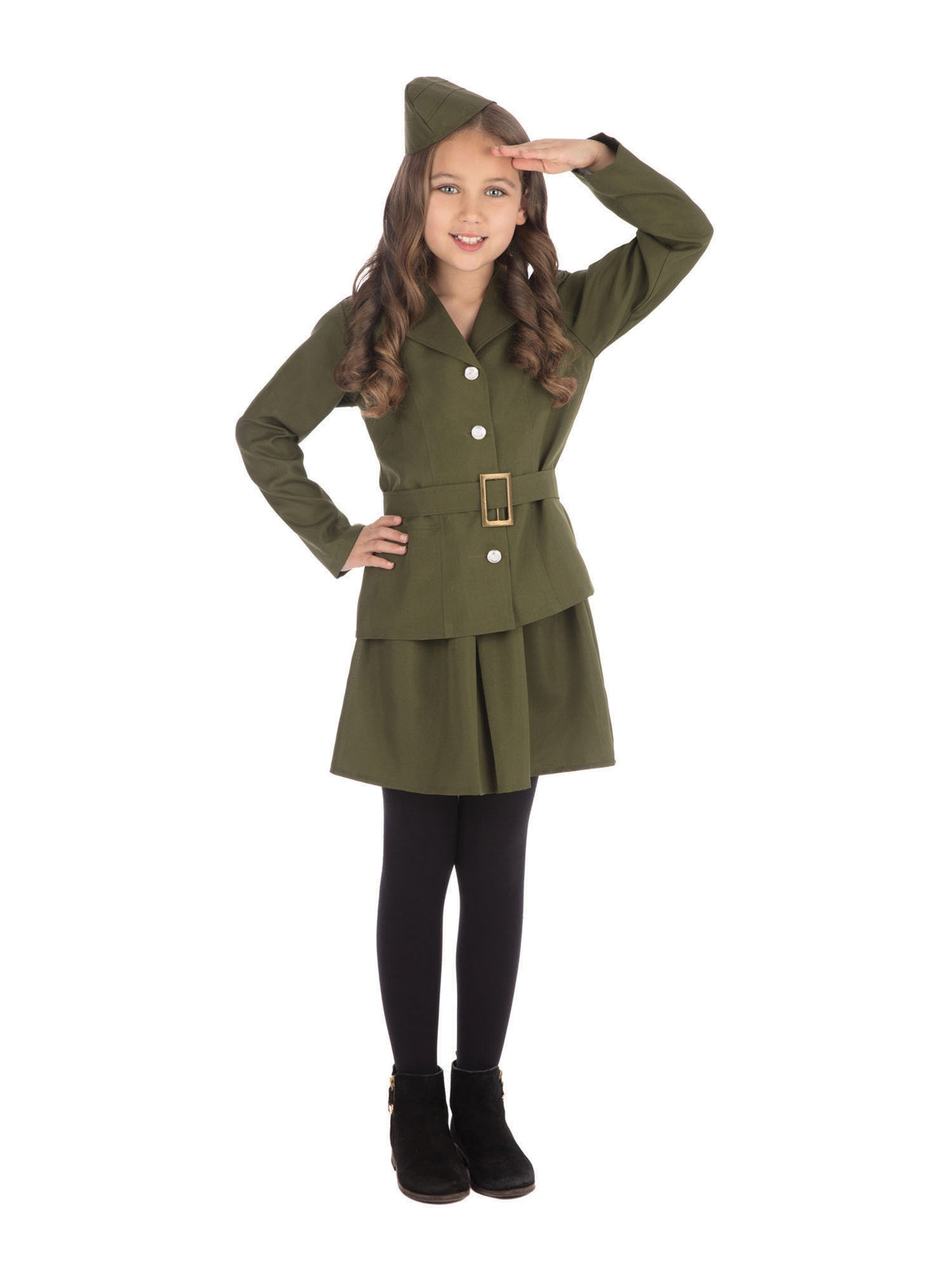 Rubies Wwii Soldier Girl Kinderkostüm für Mädchen