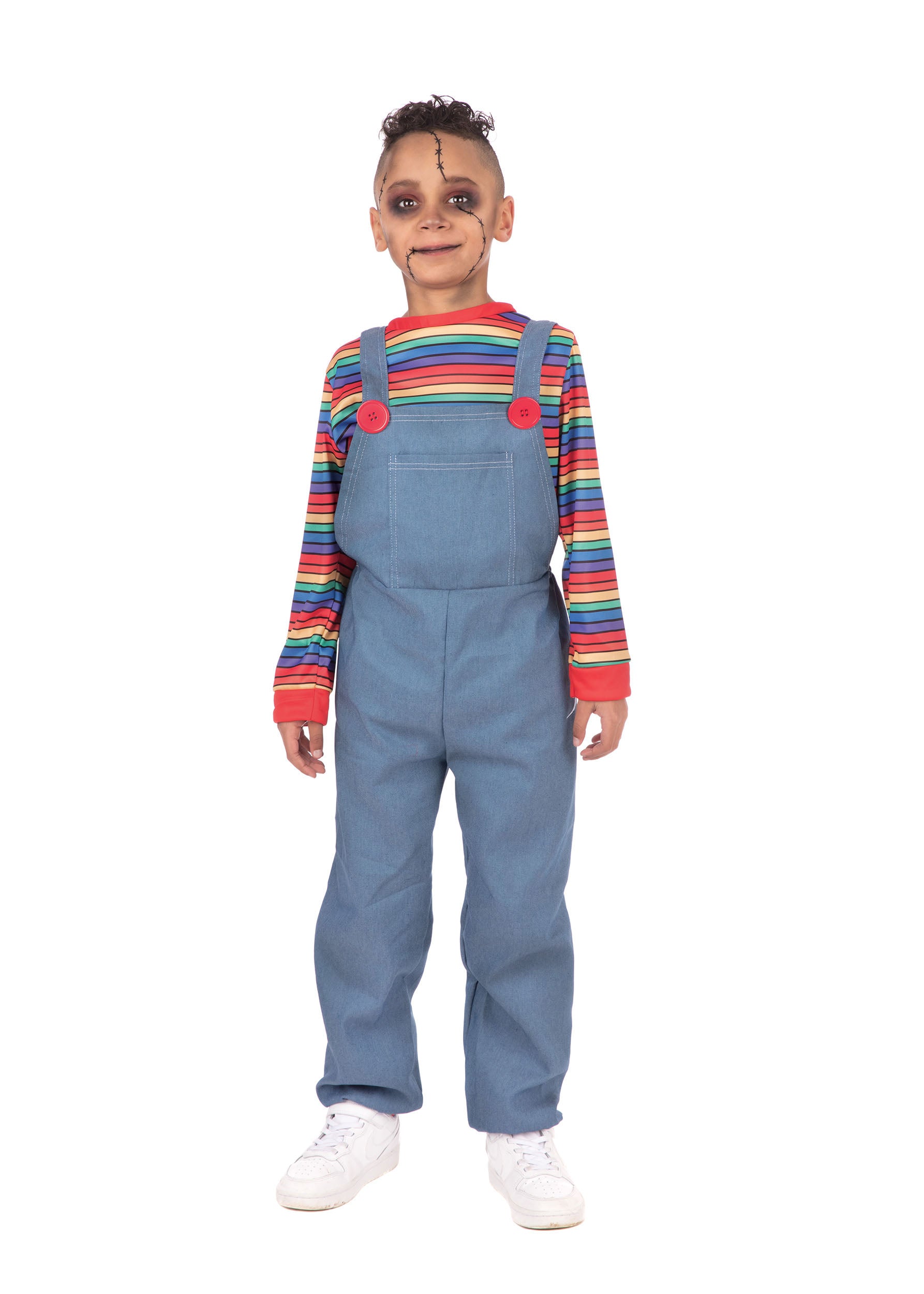Rubies Denim Demon Kinderkostüm mit Hemd und Dungarees – Detailansicht