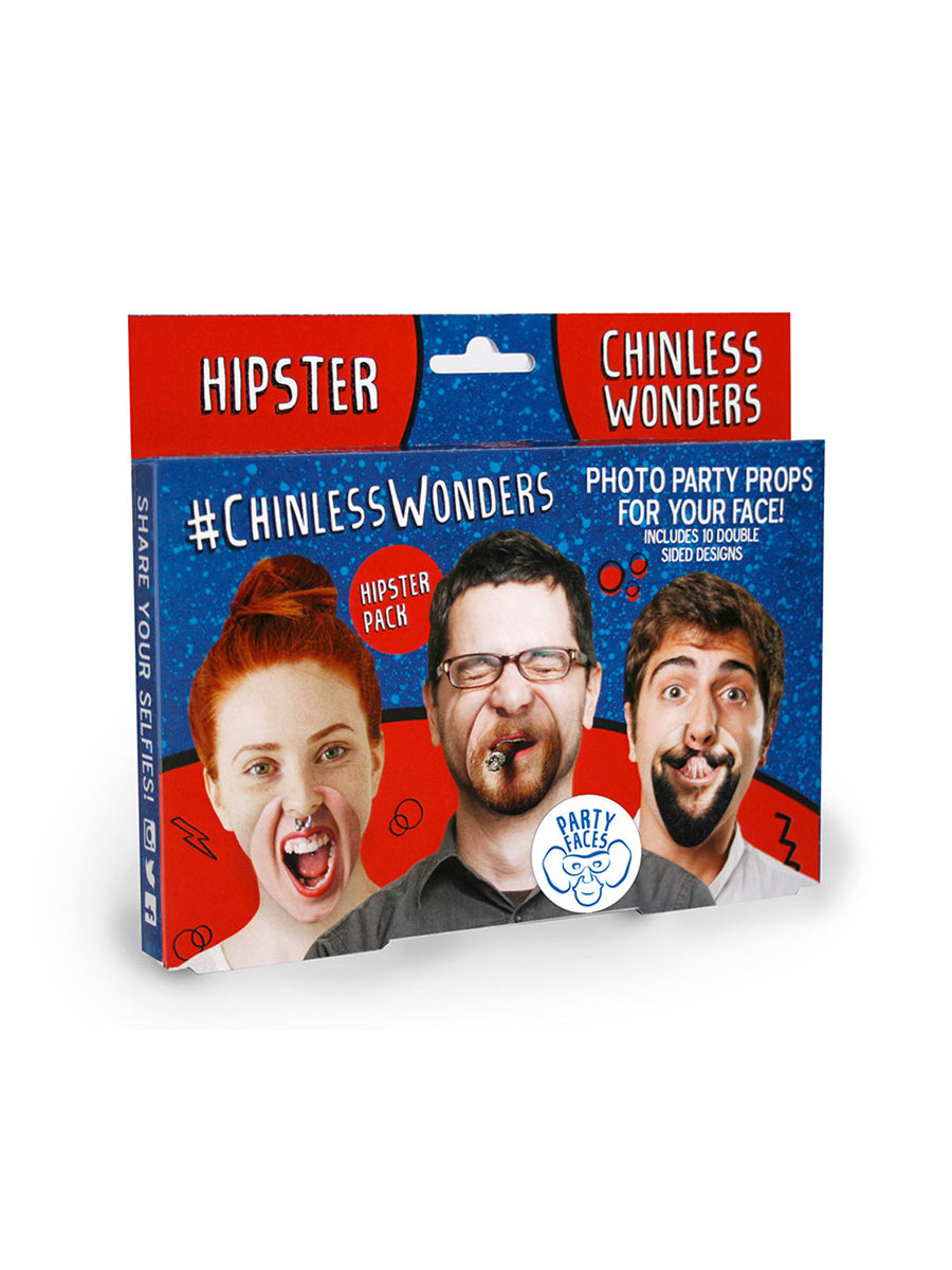Rubies Hipster Chinless Wonders Maske – Detailansicht