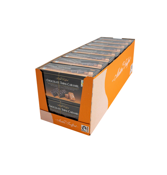 Chocolate Thins Caramel - Zartbitter Schokolade Täfelchen Salted Caramel 200g